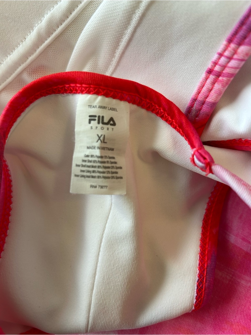 Fila Pink Abstract Racerback Tank Top - Picture 2 of 3